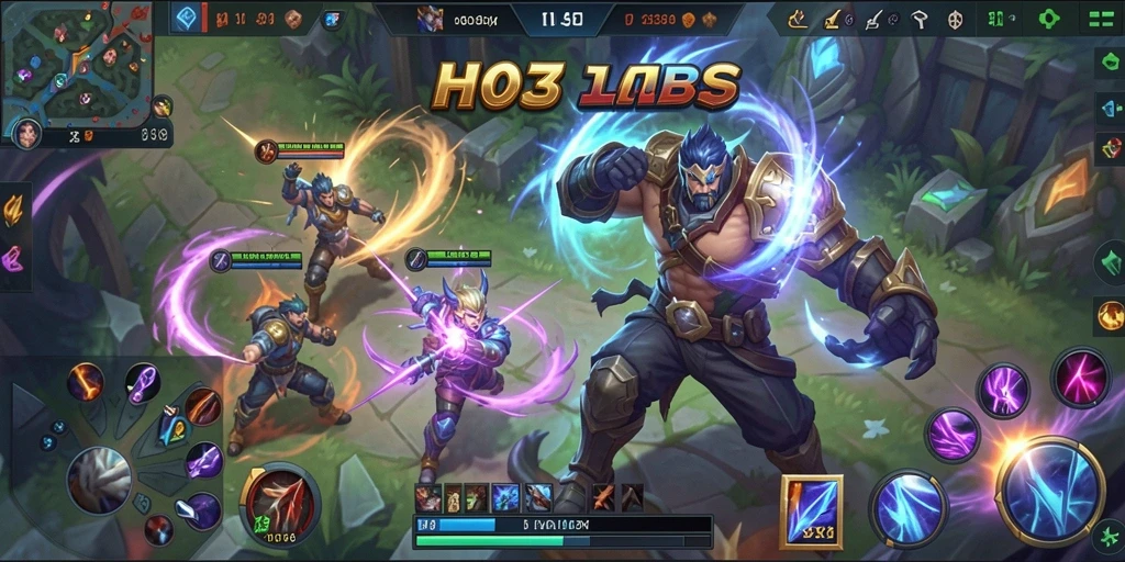 Gameplay seru H03 dengan pertarungan tim yang intens.